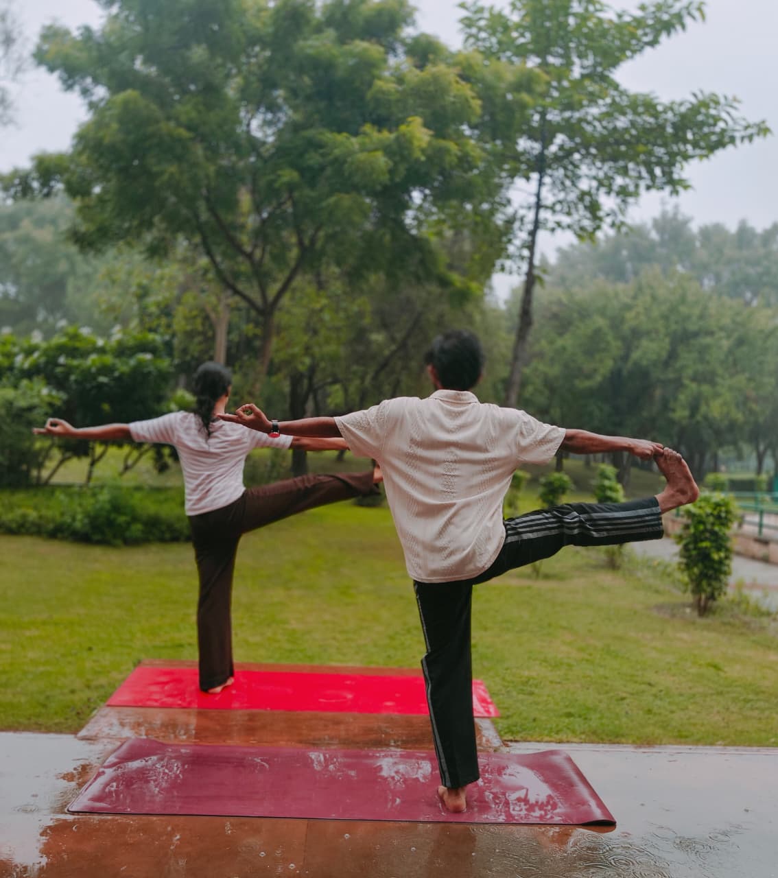 Yoga class and community gathering